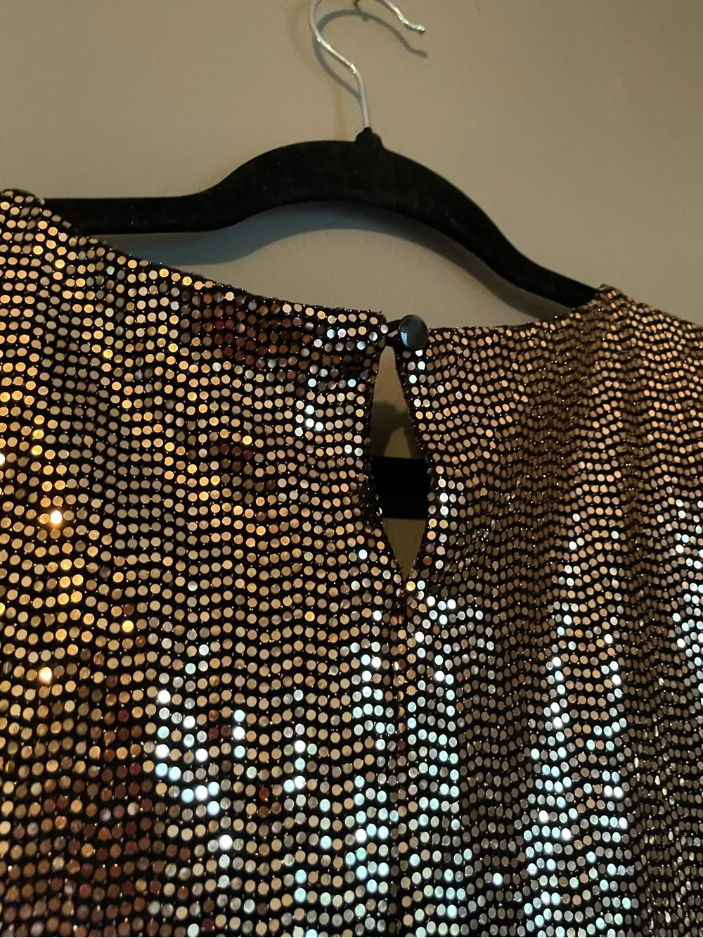 NWT Kasper Sz 2X Women’s Plus Size Mirror-Dot Metallic Bell-Sleeve Top Ret $89! - Picture 11 of 11